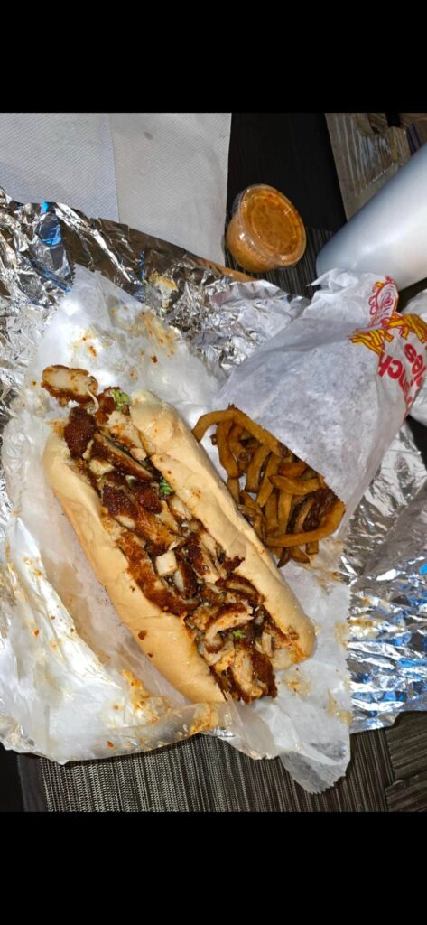 Spicy Po Boy and Italian beef from Slim's