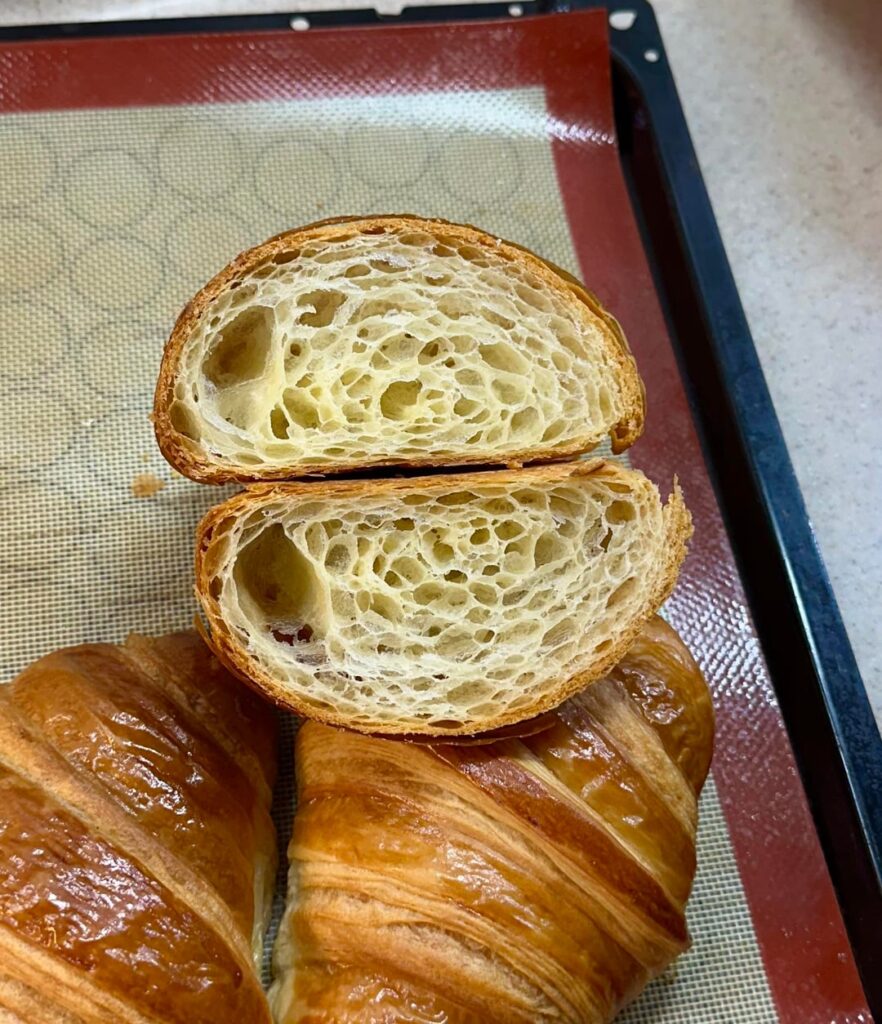 Finally getting there w hand laminated croissants!