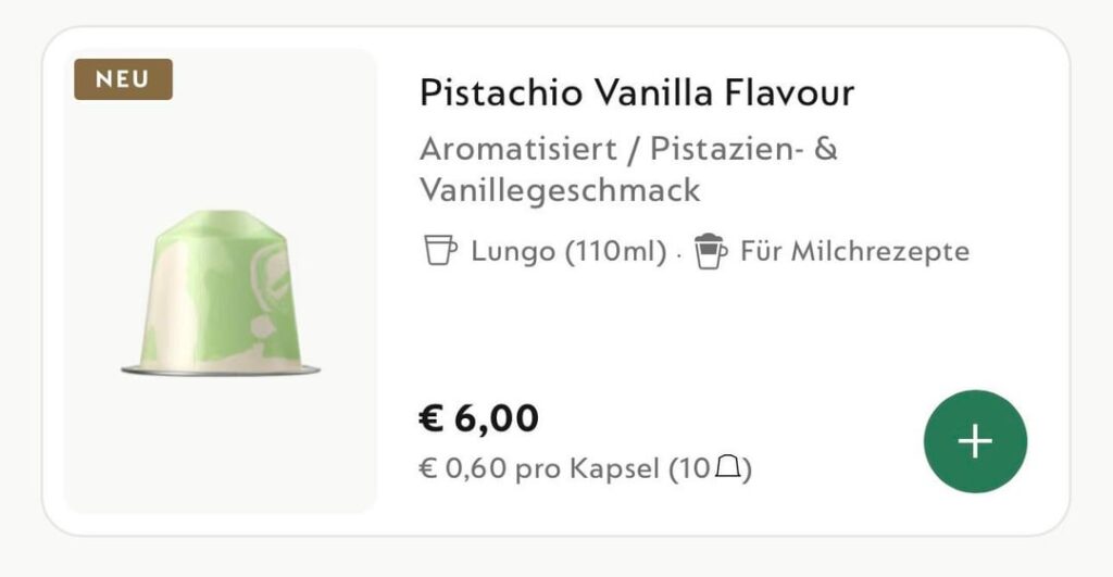 OL Pistacchio vanilla vs pistachio vanilla over ice? Is this the same pod? Espresso or lungo?