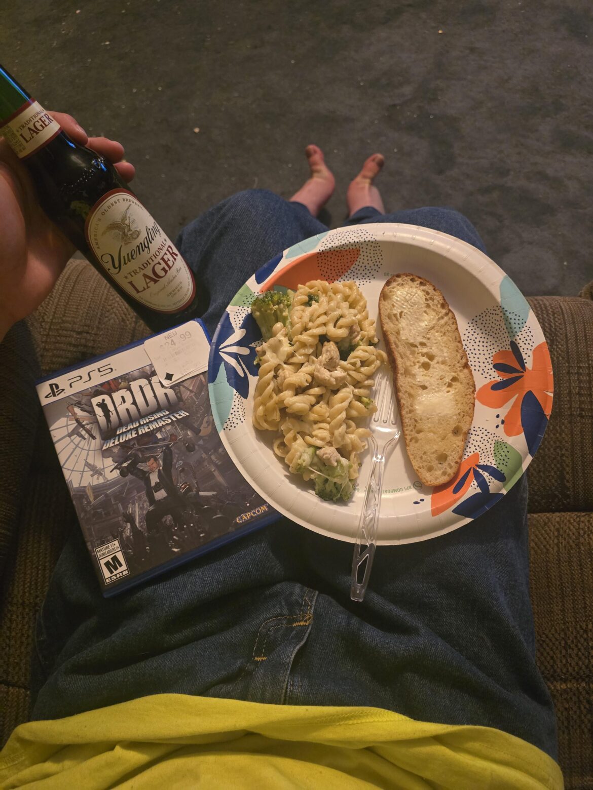 Chicken and broccoli bake with the superior Asiago bread baby!!!
