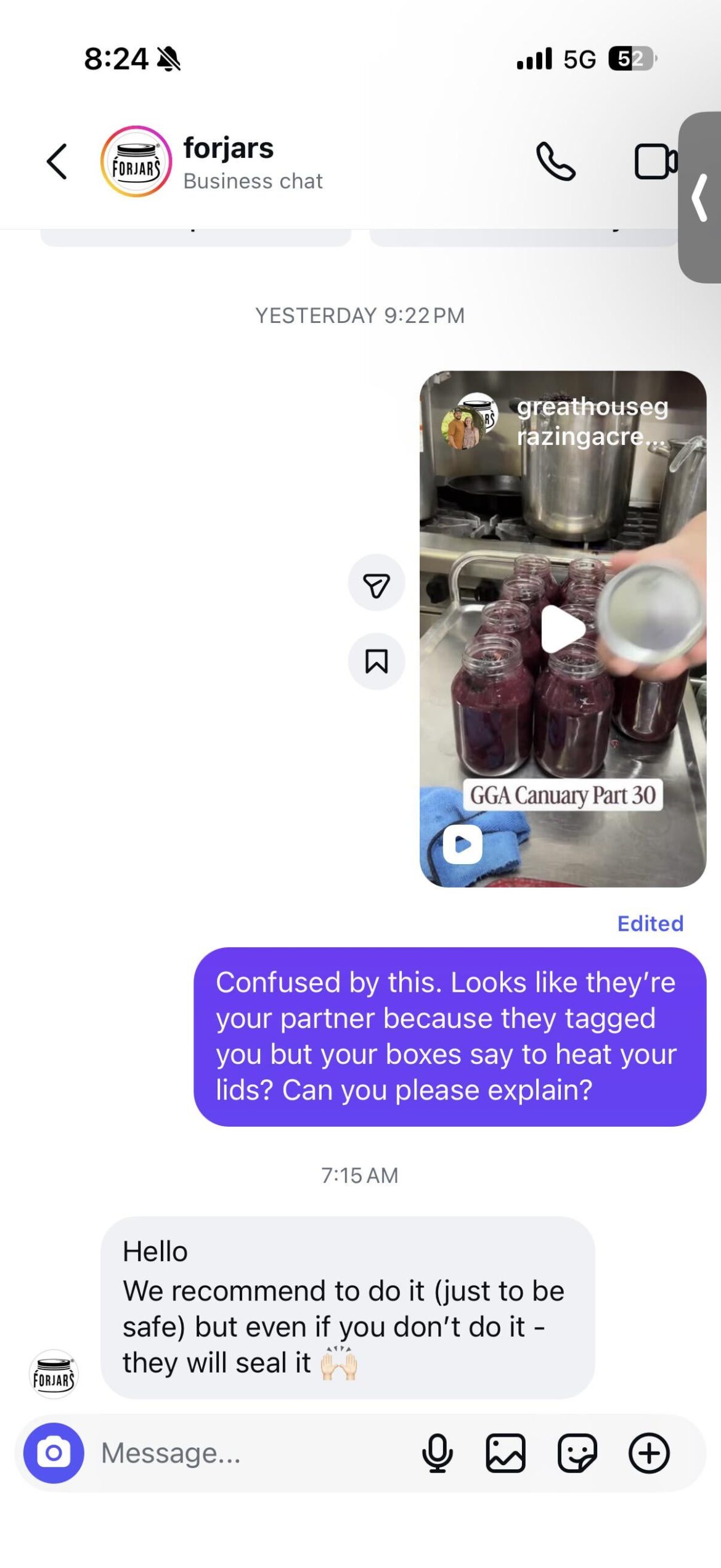 The lid heating dilemma