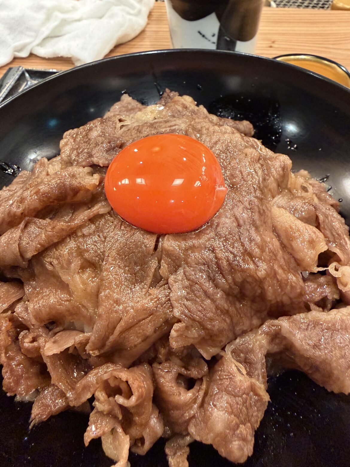 A5 Wagyu sukiyaki beef bowl. I was skeptical with this combo at first as I thought I didn’t prefer raw egg yolk even though raw egg yolk is found in mayo and caesar salad dressing but my god my mind is blown. Salmonella police incoming🍳🚔🚨