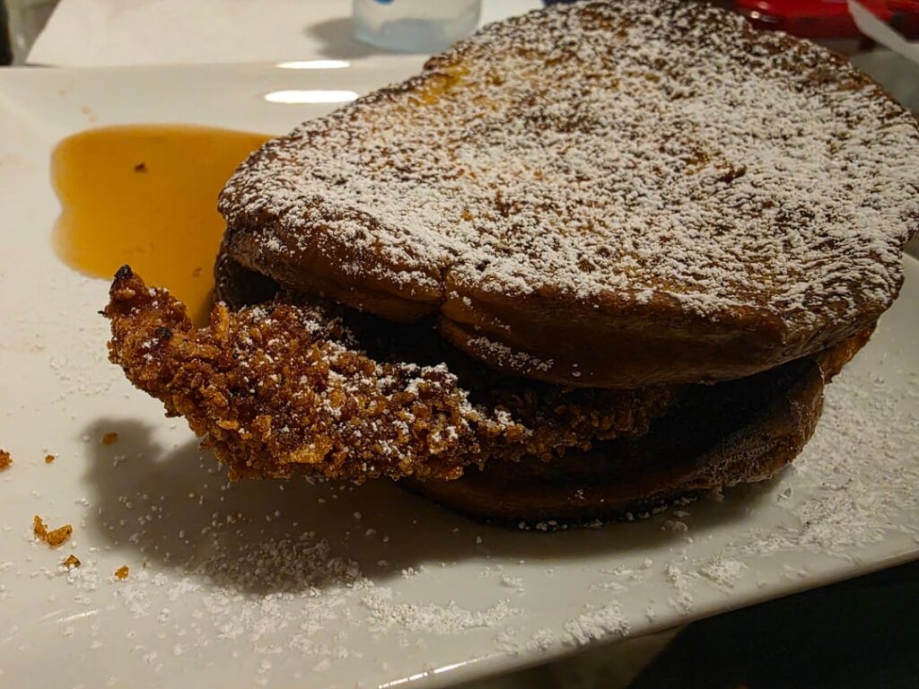 Fried Chicken and French Toast Sandwhich