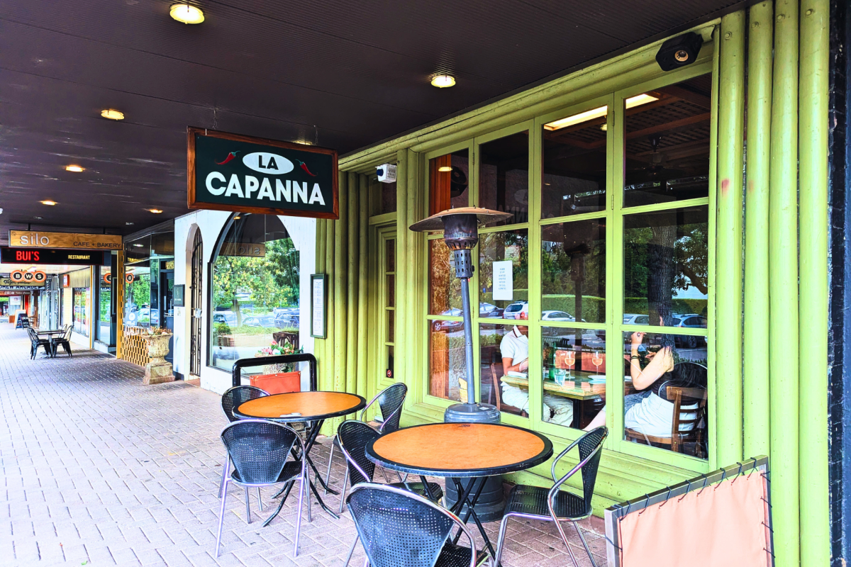 Frontage of Italian restaurant La Capanna.