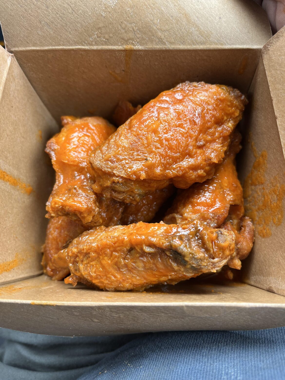 Extra hot buffalo from Foggy’s Puck Cafe on Nantucket Island