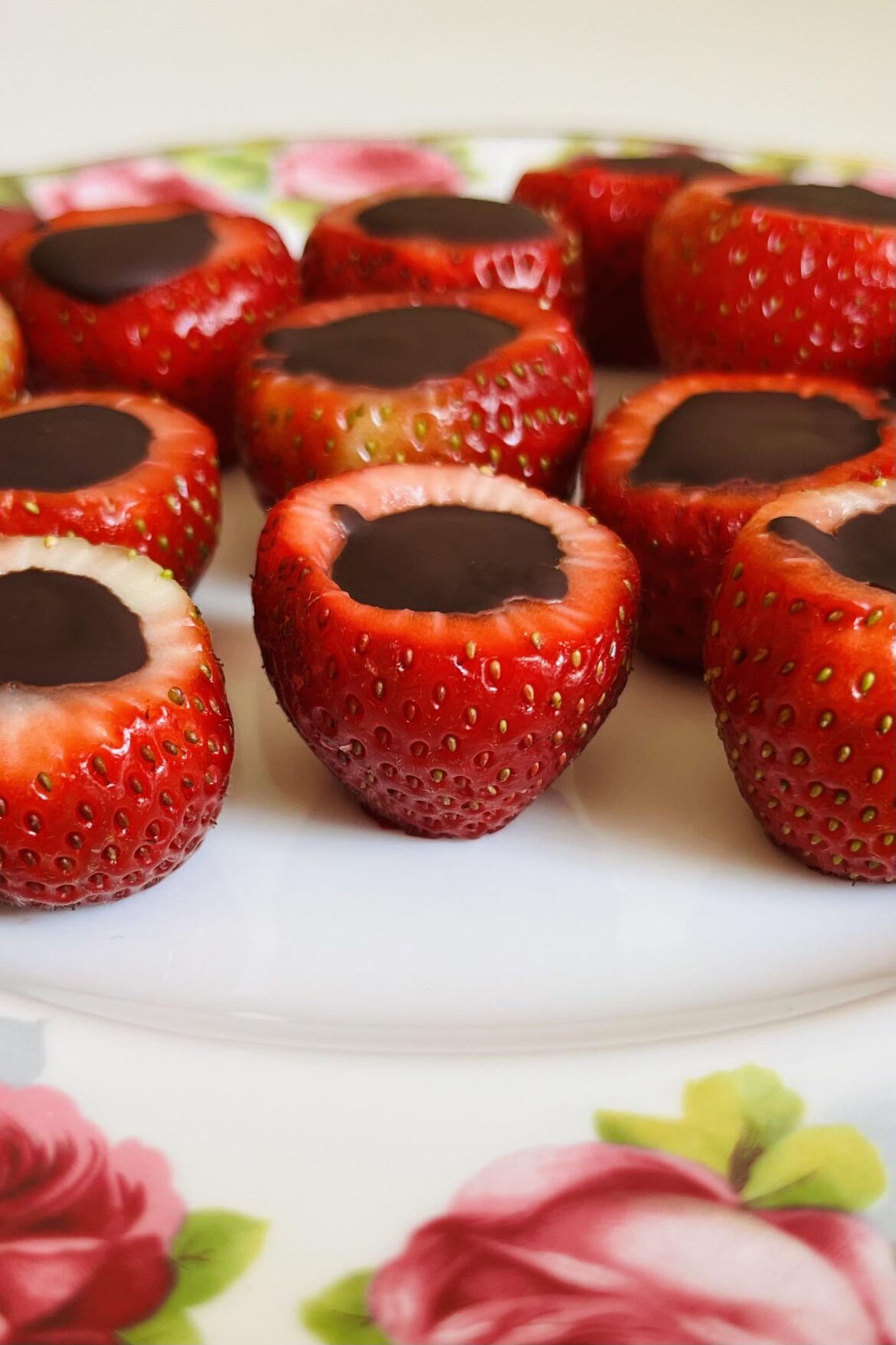 Chocolate filled strawberries (sort of like inside out chocolate dipped strawberries)