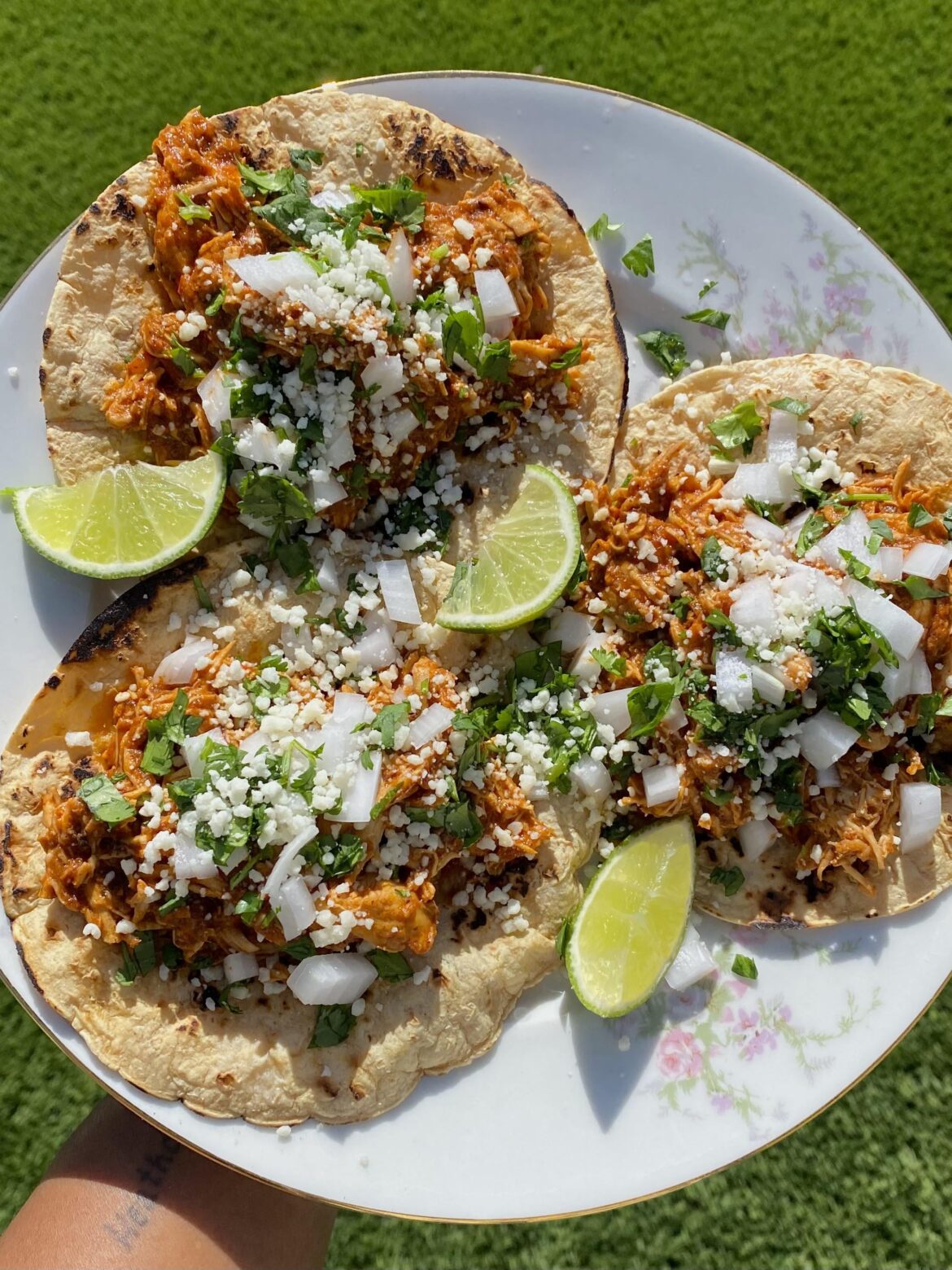 Chicken tinga tacos