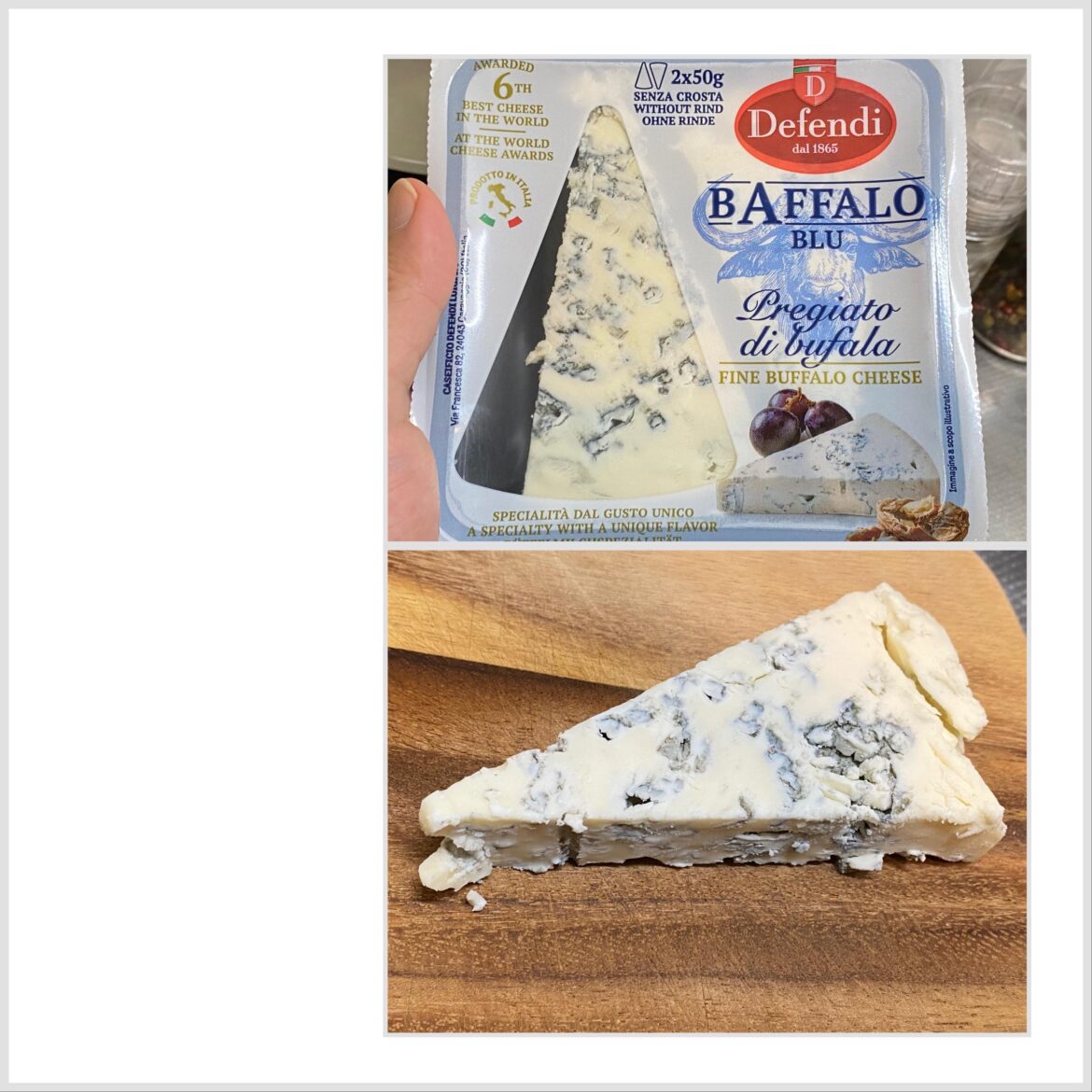 Buffalo blue cheese from Italy