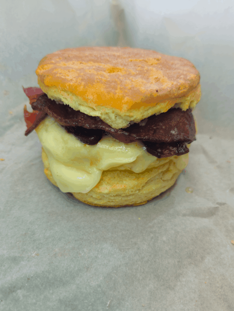 Bacon, egg and cheese biscuit