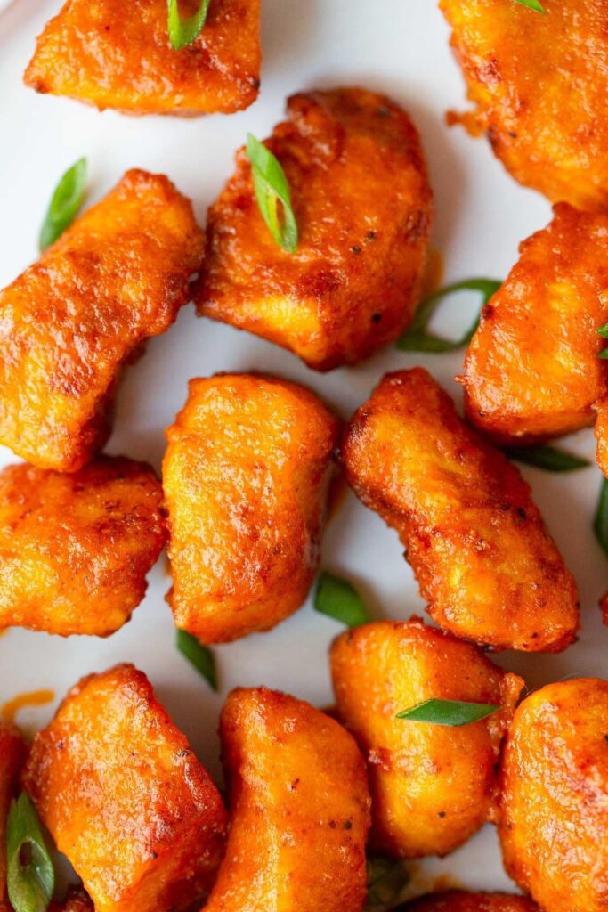 AIR FRYER BUFFALO CHICKEN BITES.