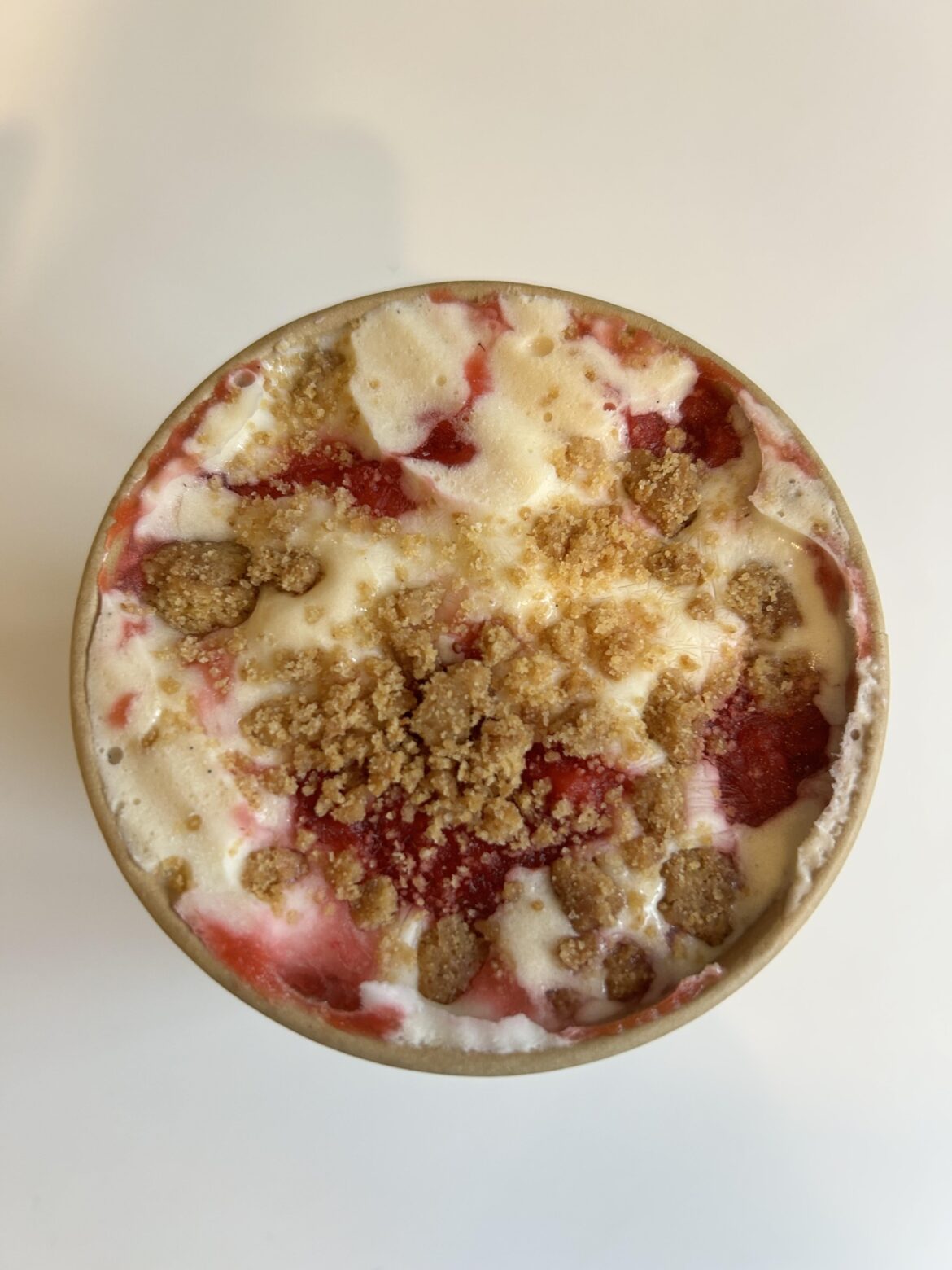 White chocolate strawberry cheesecake