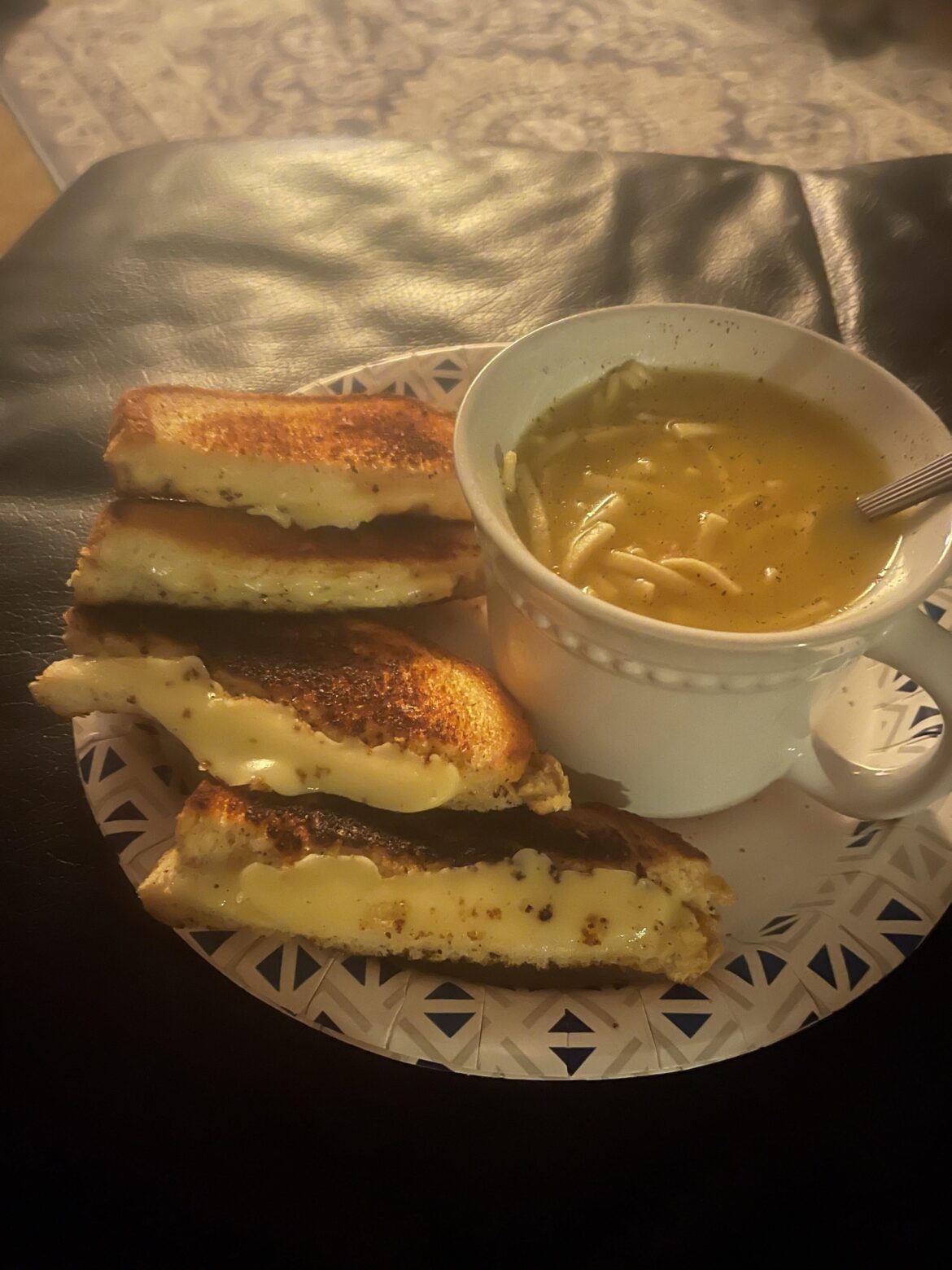 Switched it up tonight with some chicken noodle soup