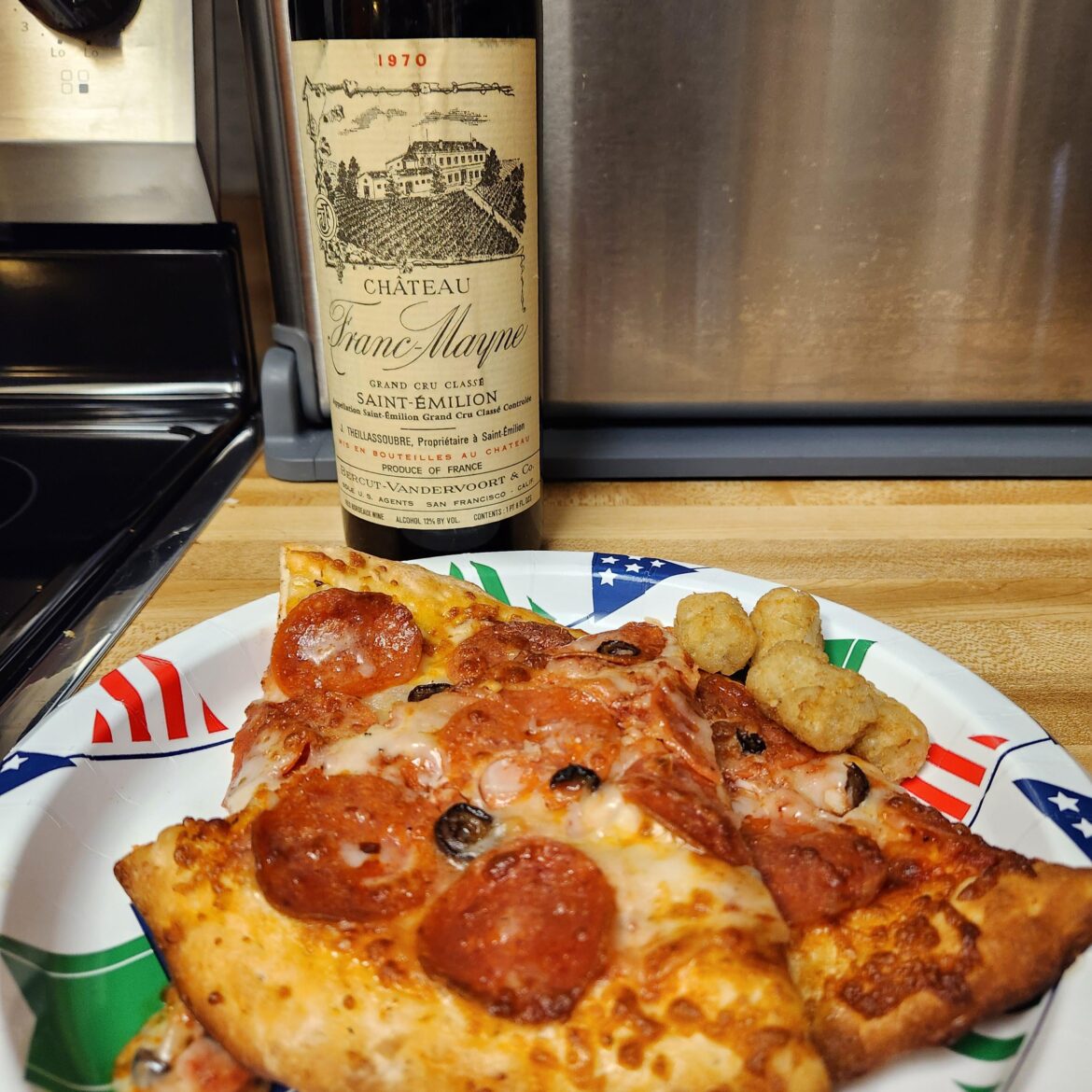 Two day old pizza and a 1970 St Emillion. Did I nail the pairing?