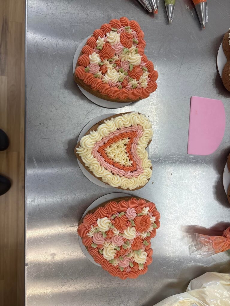 Valentine’s Day cookie cakes from work ☺️ also brownies I decorated!