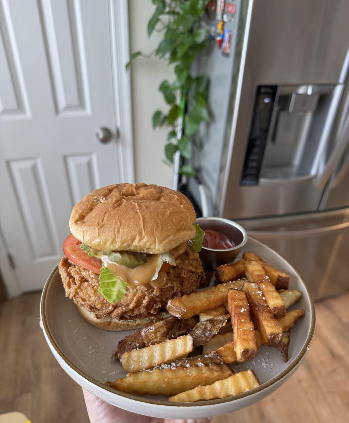 Chik-Fil-A "chicken" sandwich and fries