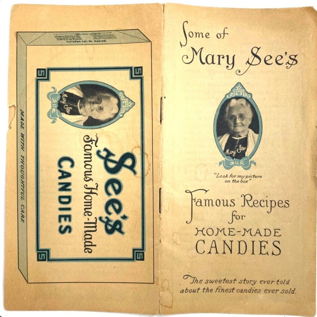 May]ry See’s recipes pamphlet.