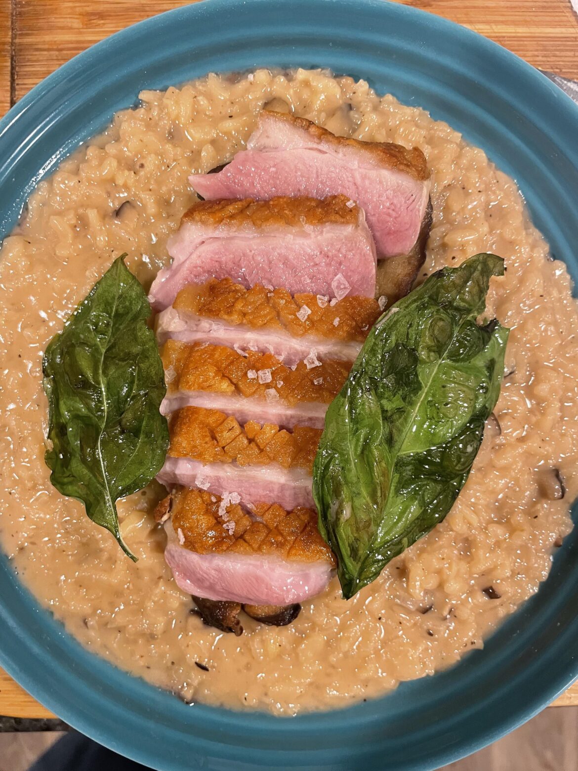Valentine’s Shiitake Duck Breast Risotto