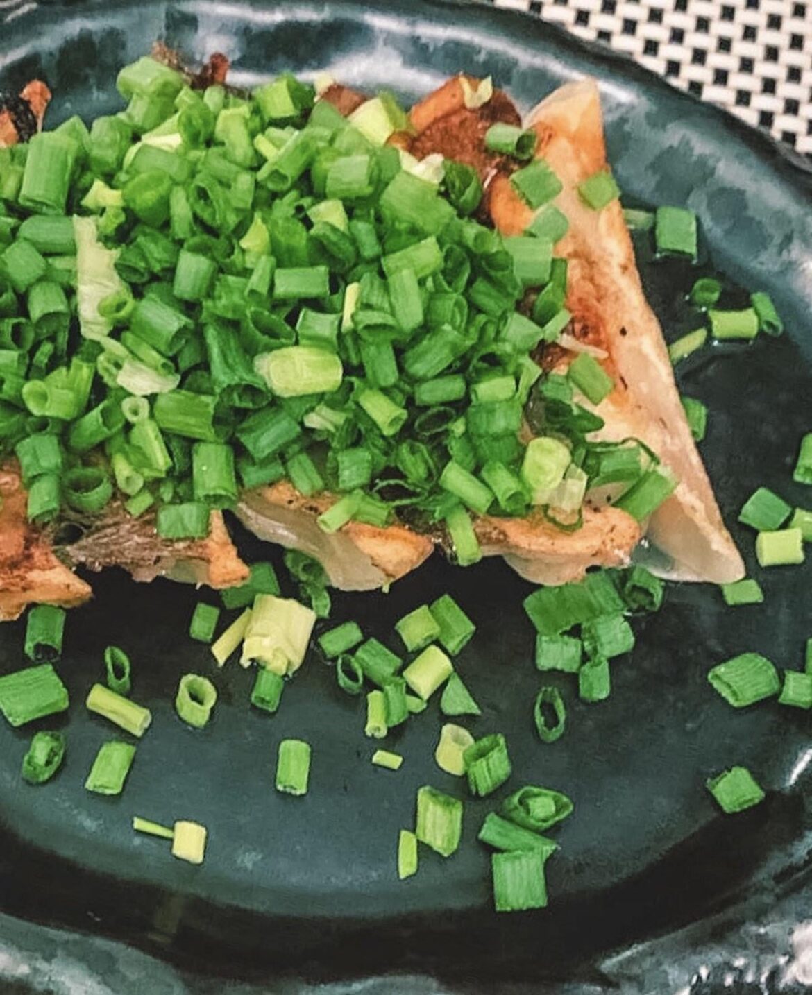 Finally the perfect amount of green onions with my gyoza