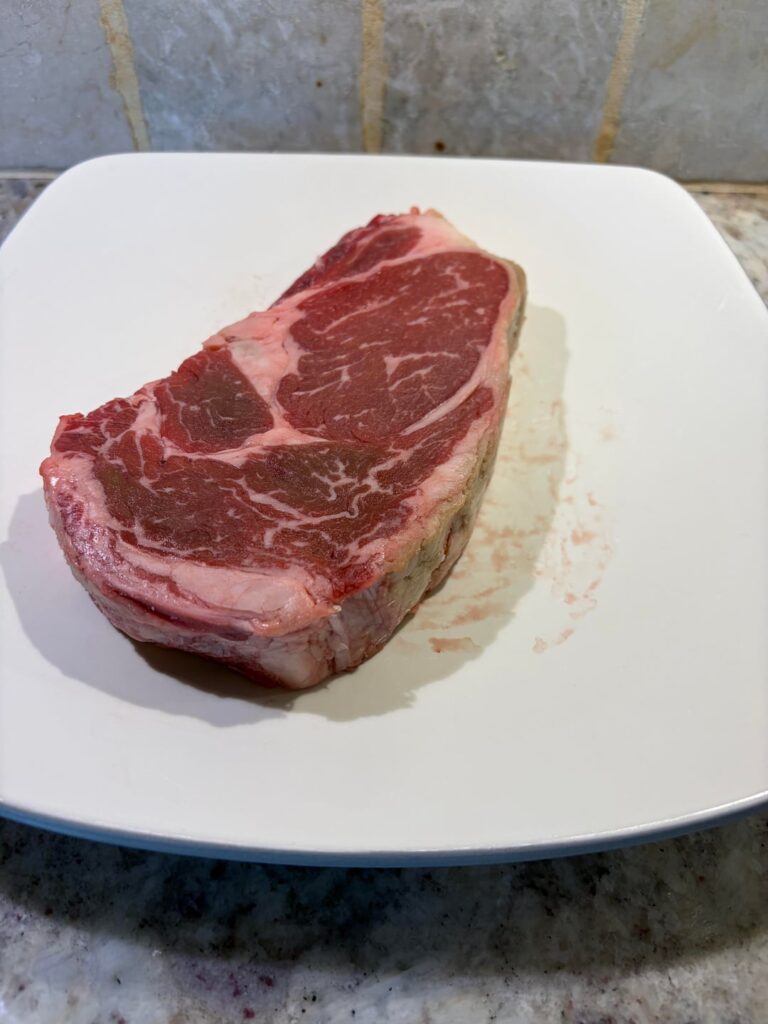 19 years old. First ribeye. Electric stovetop only.