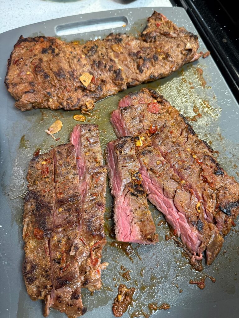 Skirt steak cooked in pasta sauce for 10hrs @ 131