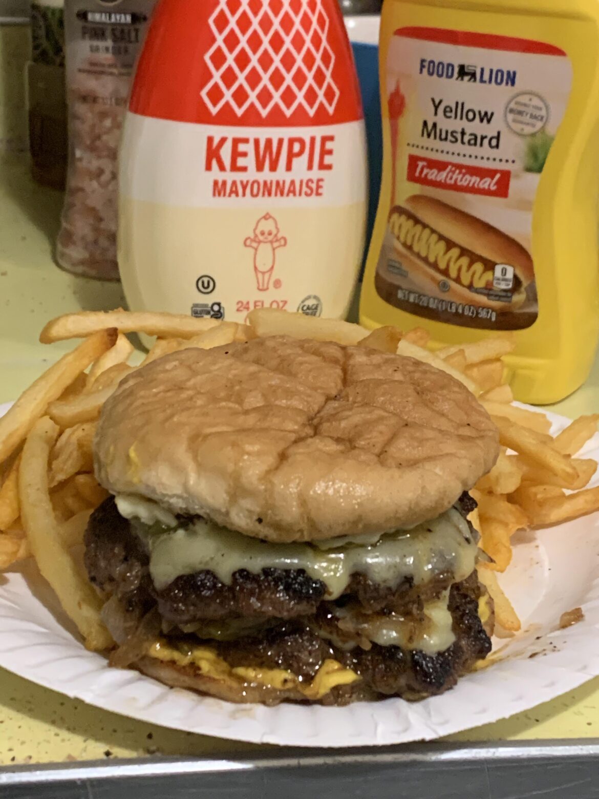 Double cheese with fries