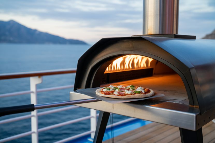 Hand-stretched dough bakes in stone oven for travellers