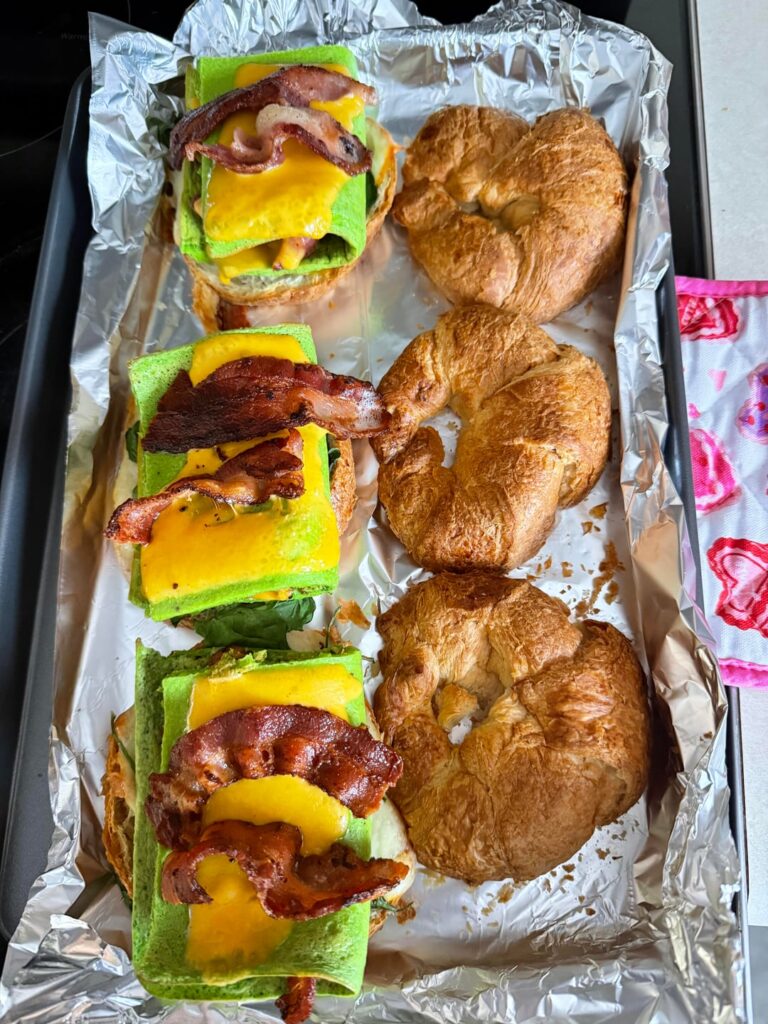 [homemade] high protein breakfast sandwiches!