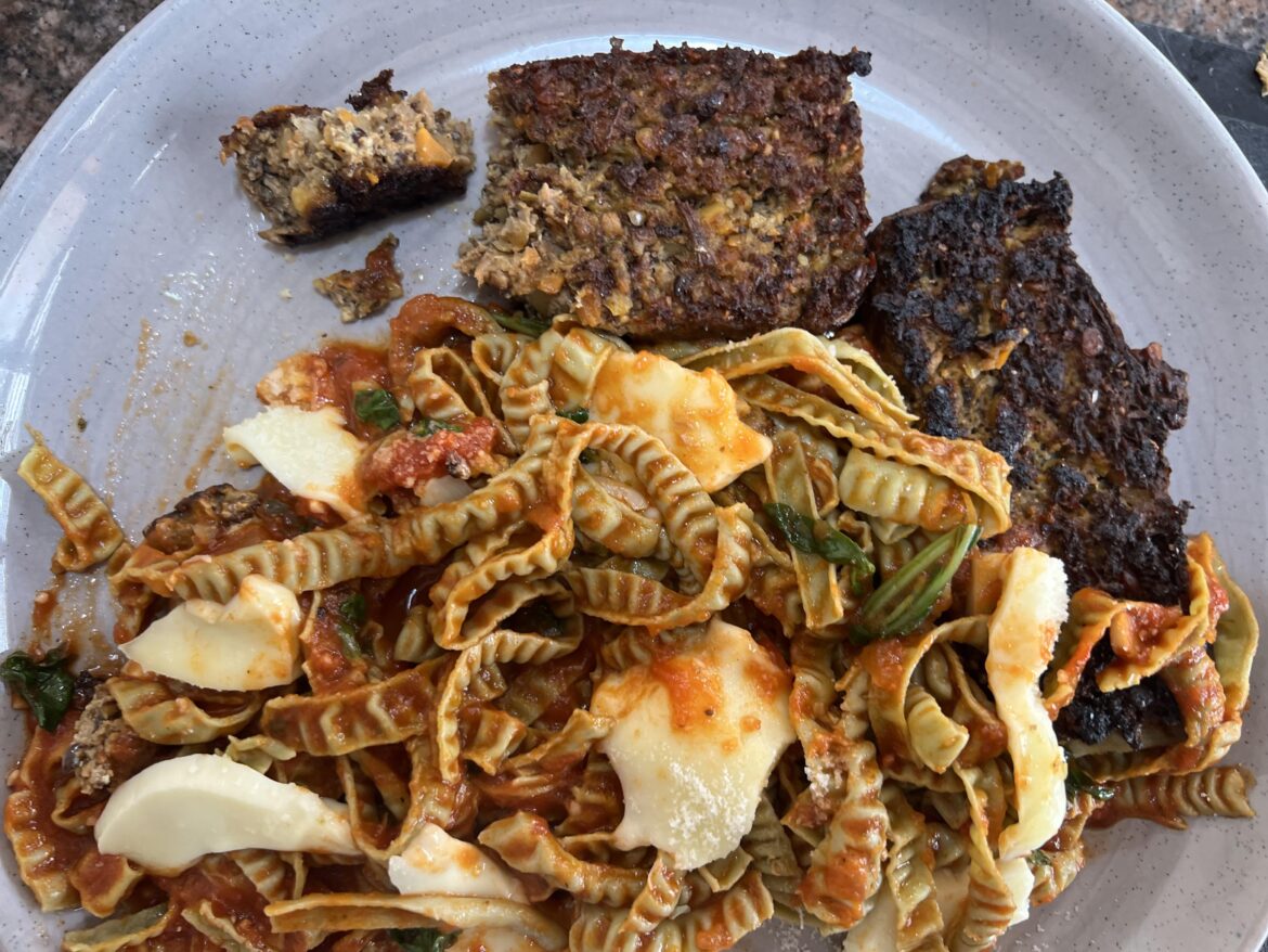 Edamame Fettuccine and Keto Meatloaf