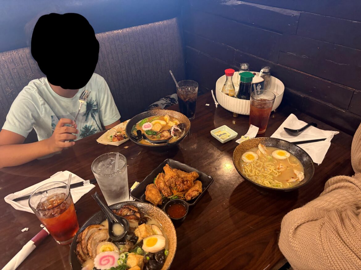 If I could eat one meal for a year it would have to be ramen. I’m in love with it. We took my son out for his birthday.. of course he wanted ramen and takoyaki.