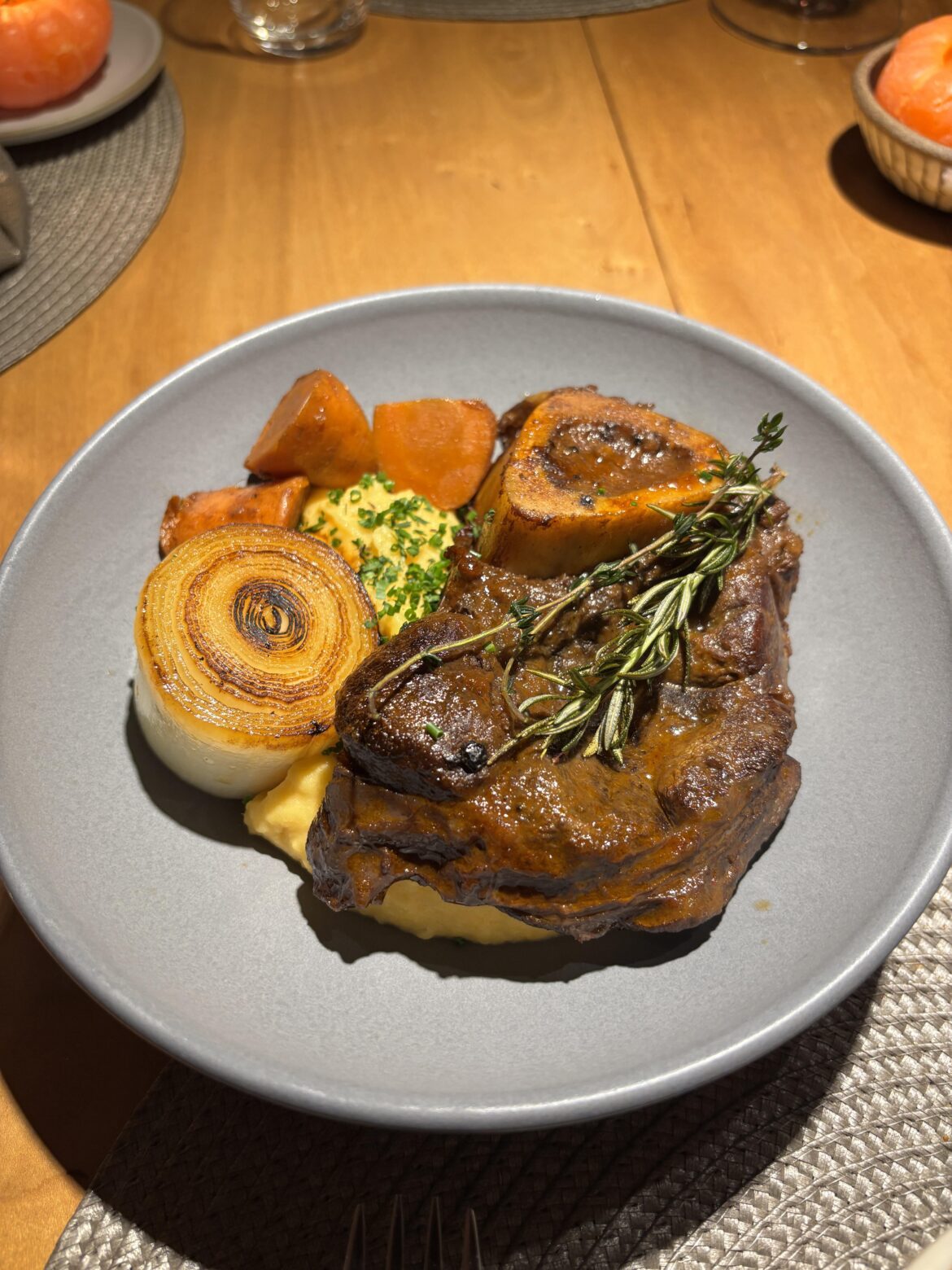 braised beef shank “ossobucco”