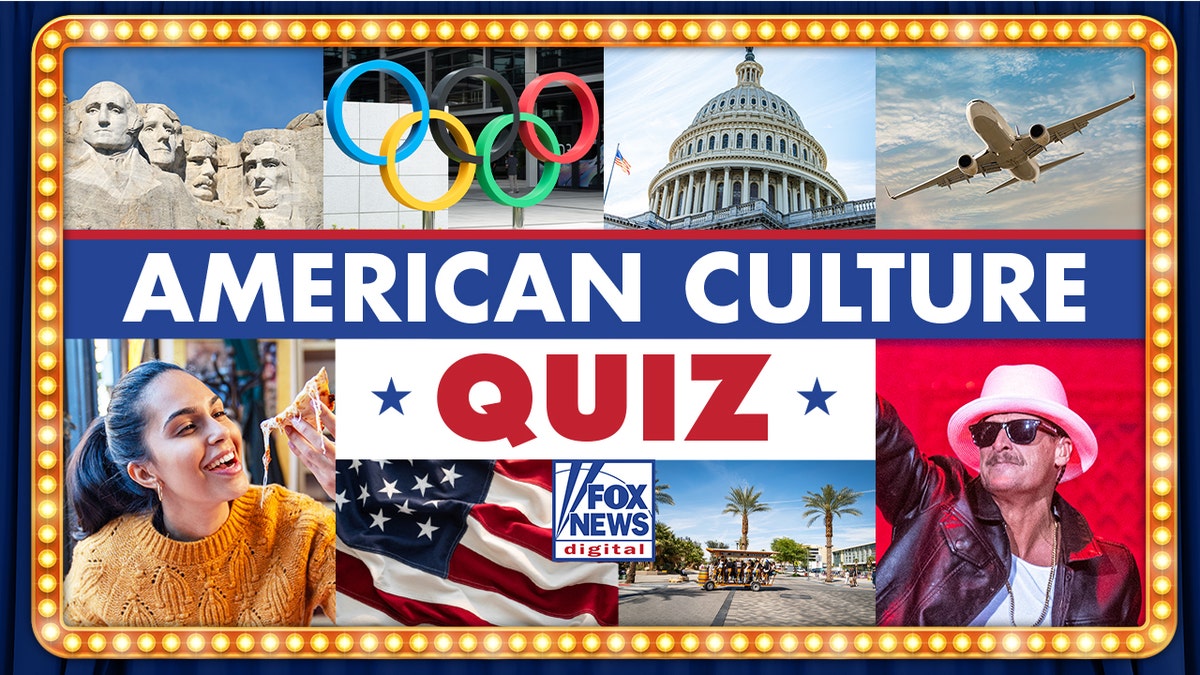 American Culture Quiz, with variety of images displayed in grid