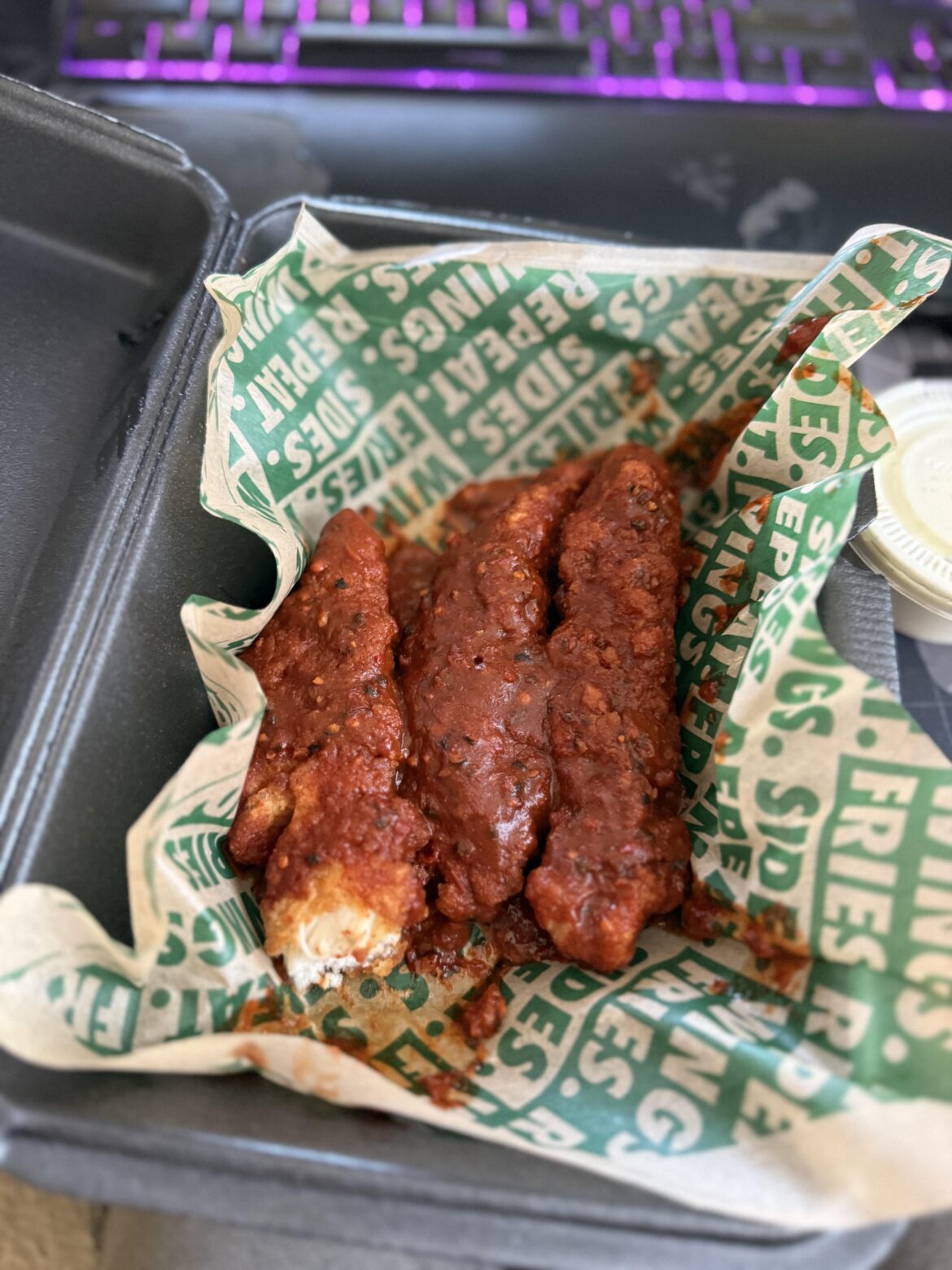 Atomic chicken tenders from Wing Stop