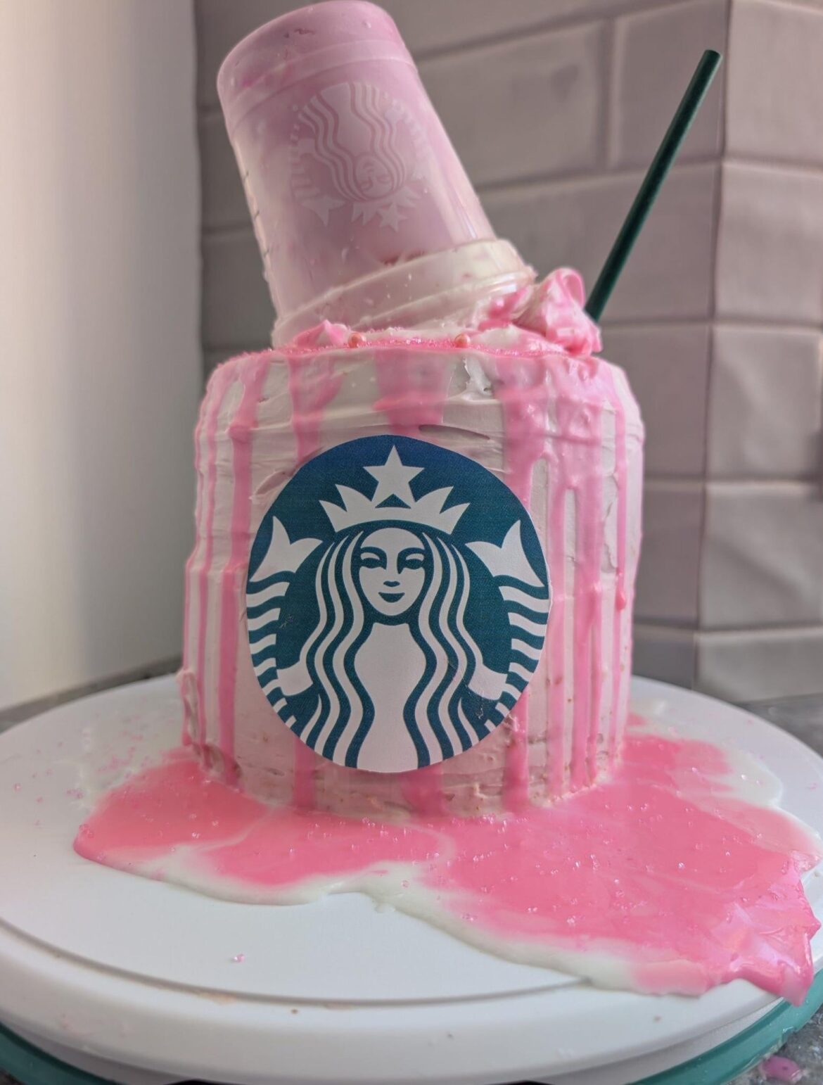 My teen requested a STARBUCKS cake... so here's my version!