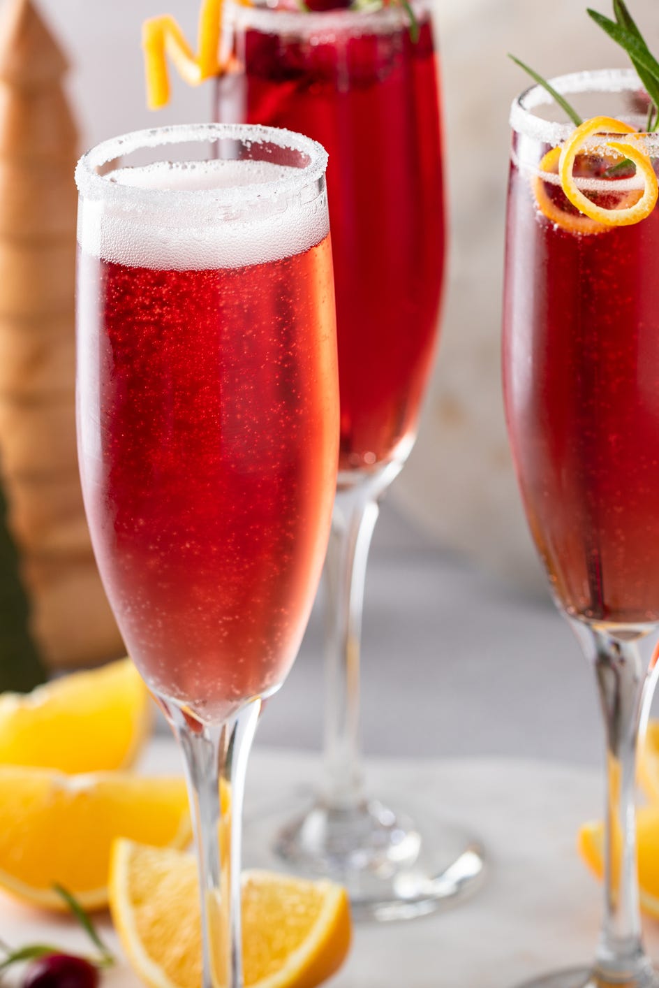 refreshing summer drinks orange cranberry mimosa