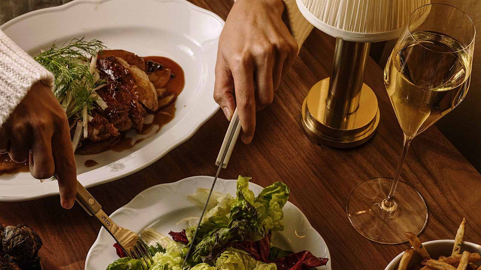  A salad, roast chicken and glass of sparkling wine from Le Bon Nosh in Atlanta