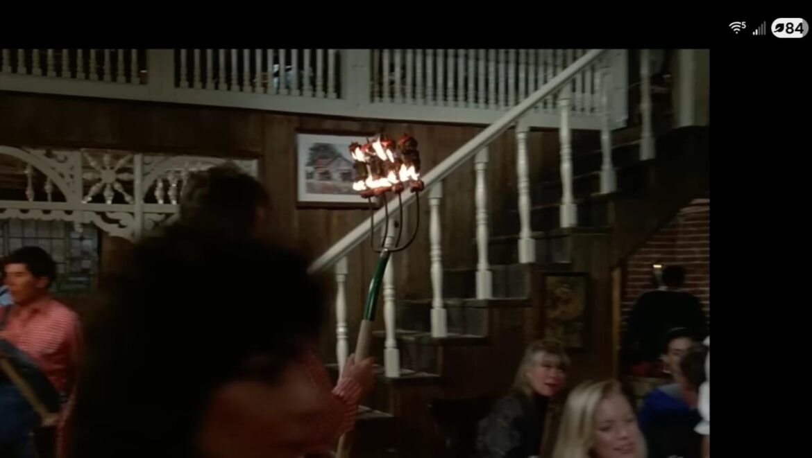 Was watching a PushingUpRoses video on Murder She Wrote and saw something that made me thing of this sub. I present, flaming meat kebabs served on actual pitchforks Was watching a PushingUpRoses video on Murder She Wrote and saw something that made me thing of this sub. I present, flaming meat kebabs served on actual pitchforks