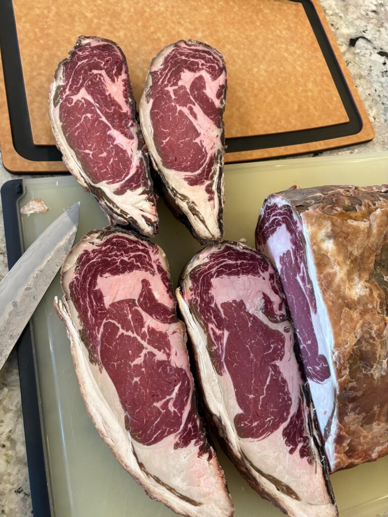 Results from a ribeye 45 day dry age