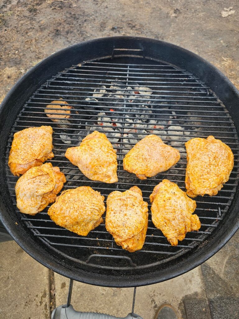 A little grilling on a cold day