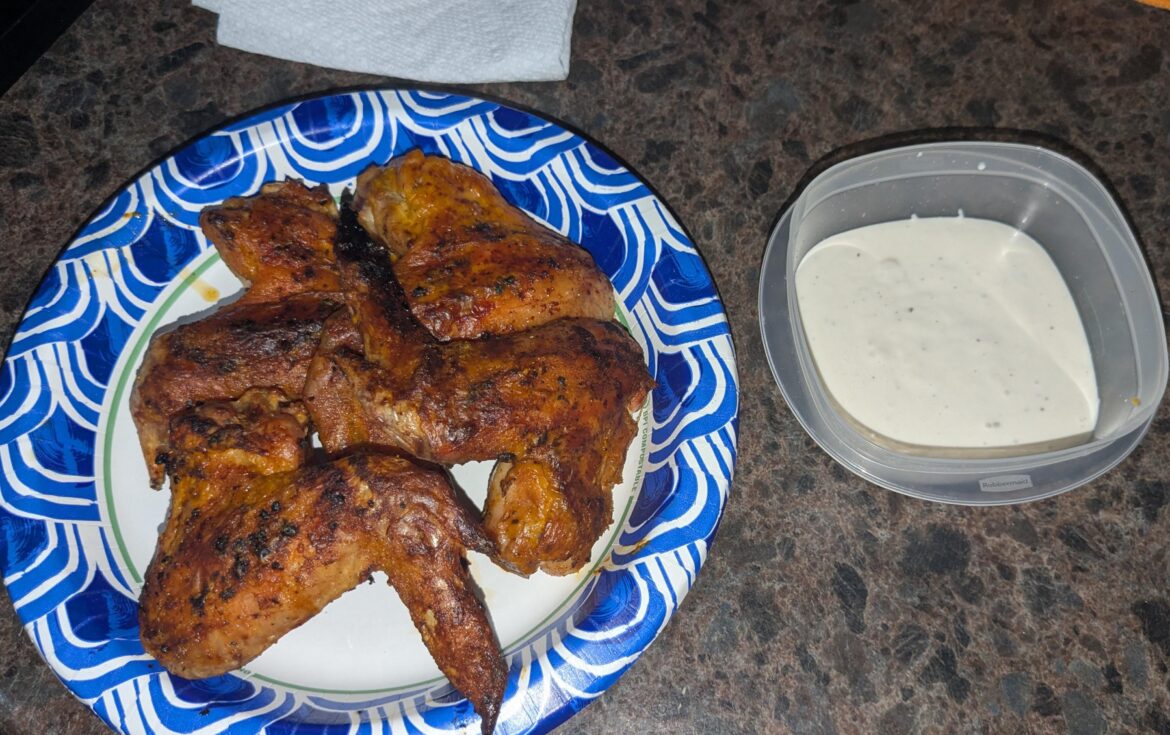 Lemon Pepper & Pink Salt Seasoned on Smoked Pellet Grill