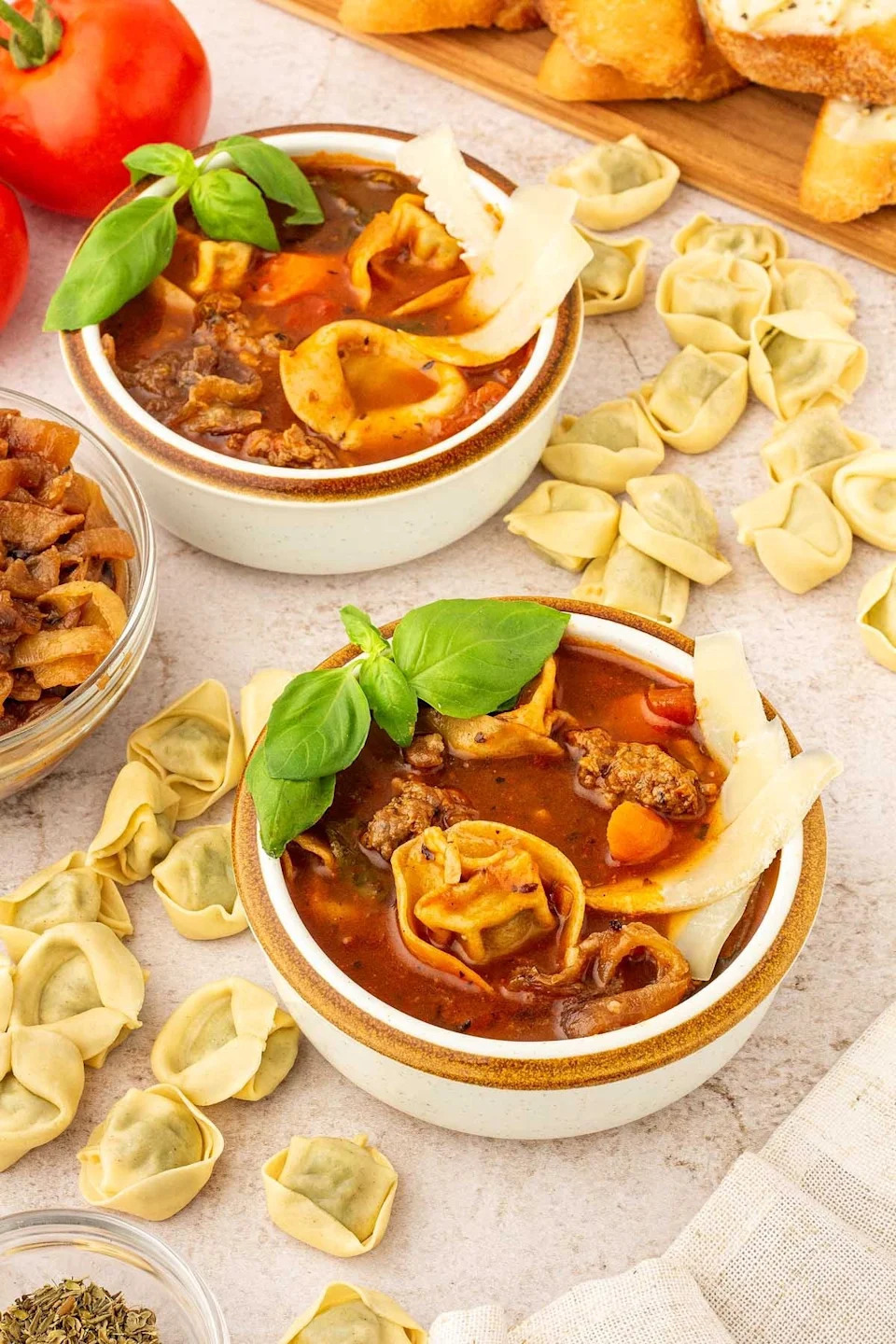 Italian Sausage Tortellini Soup - Photo Credit: xoxoBella.