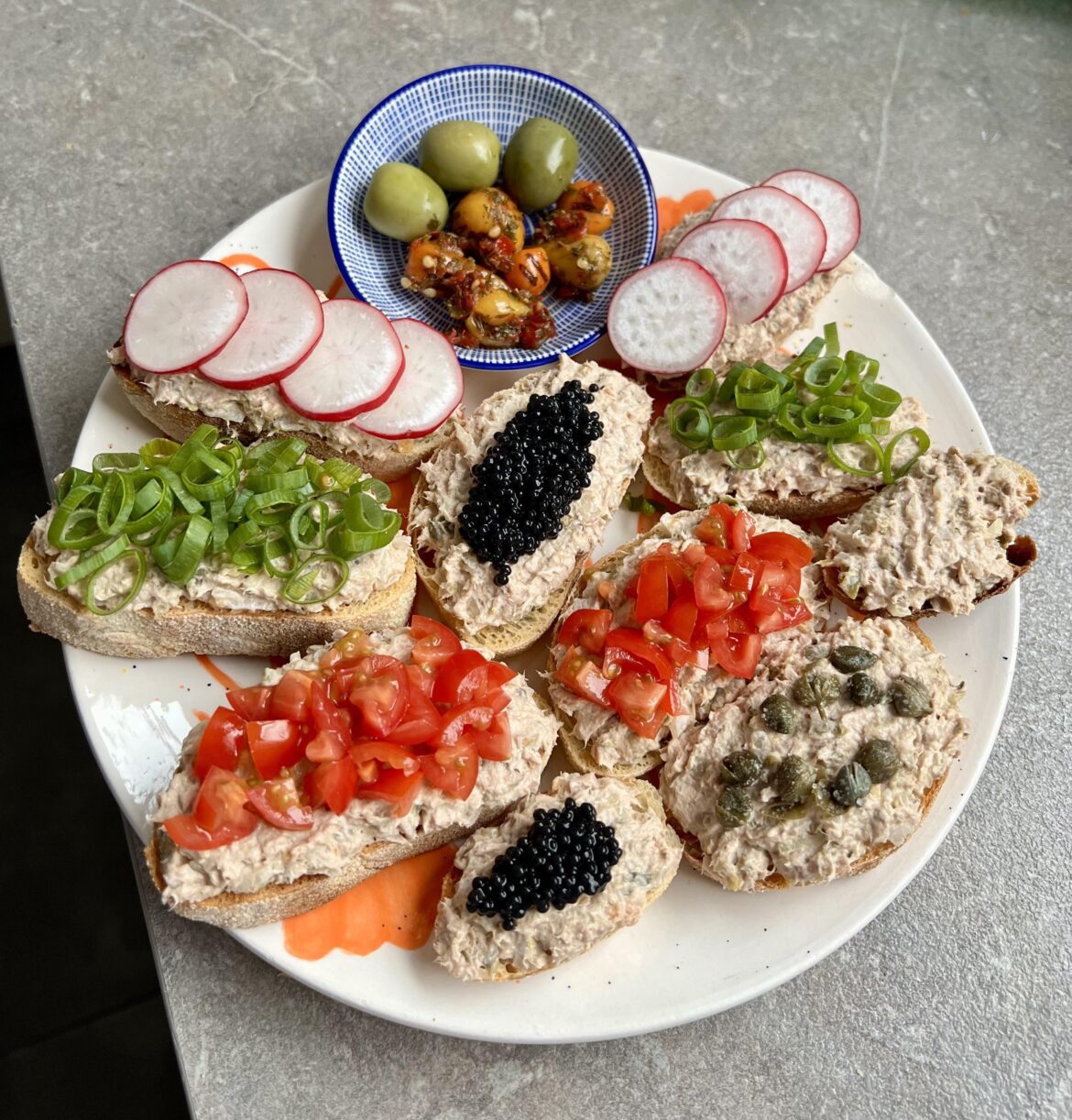 Eating breakfast like a sophisticated cat