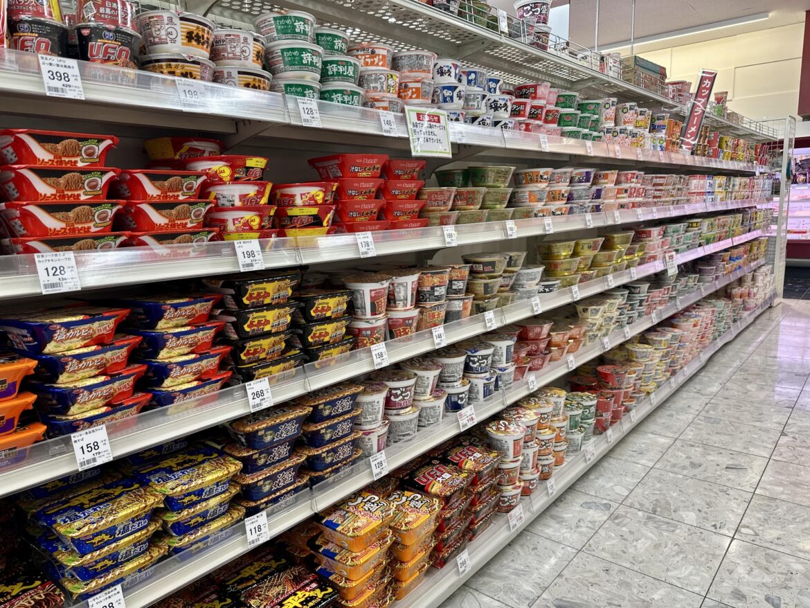 Ramen section at Japanese grocery store Union