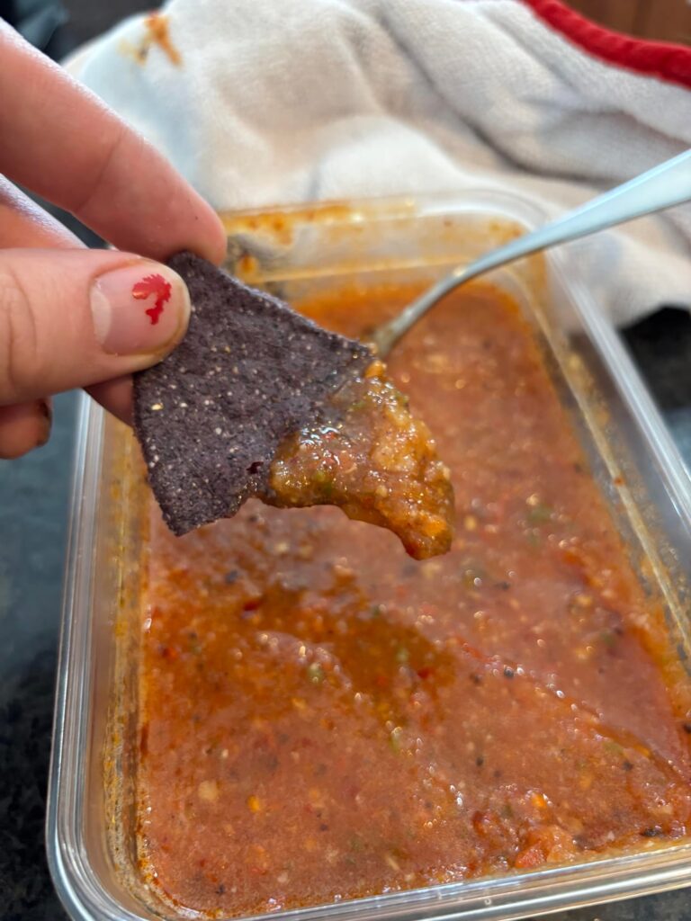 First attempt at a roasted salsa Roja