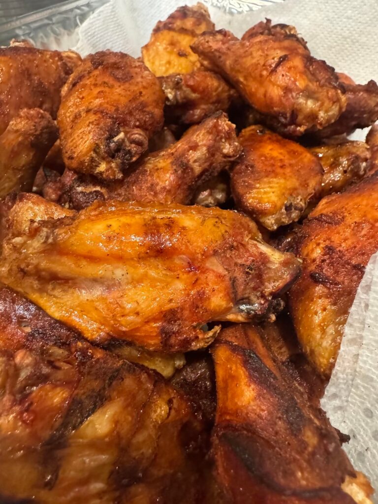 Smoked then fried wings