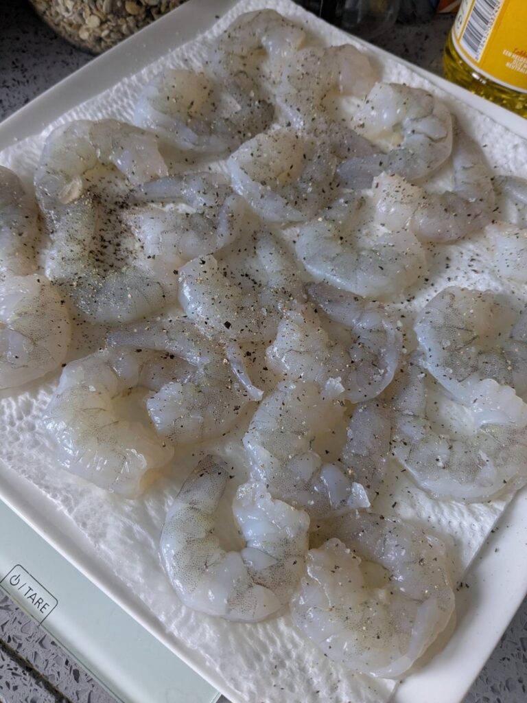 Simple quick shimps for lunch.