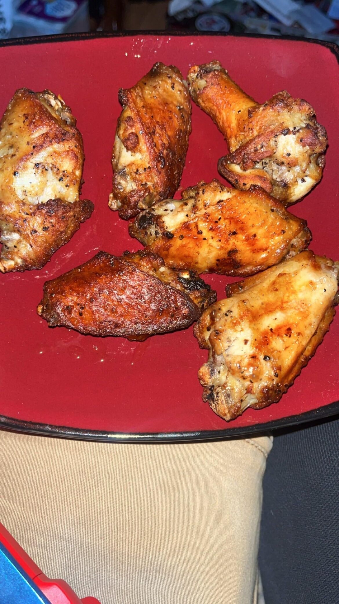 Some air fried lemon pepper wings