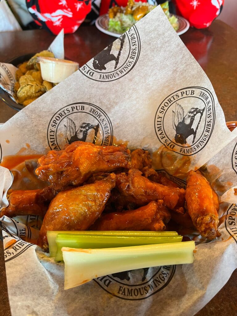 Buffalo hot 10 piece from DJ’s Family Sports Pub in Hyannis, MA
