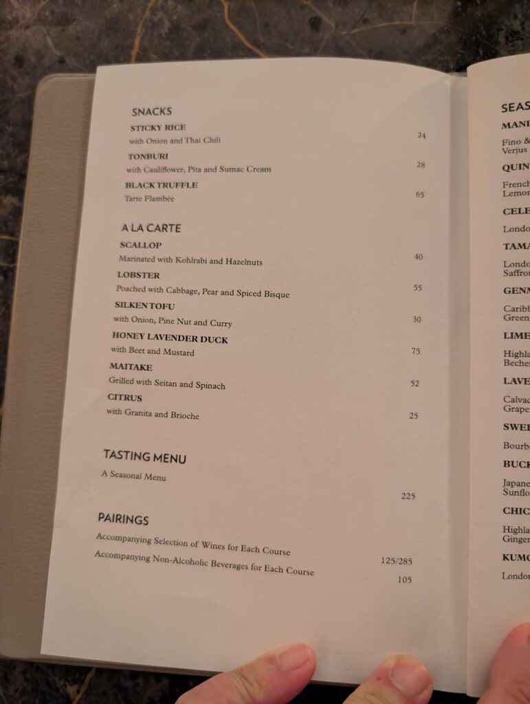 Eleven Madison park at the bar (NYC Feb 2026)