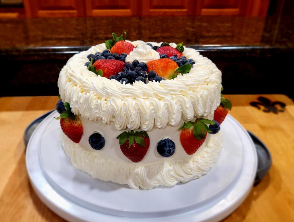 Working on white cake Working on white cake