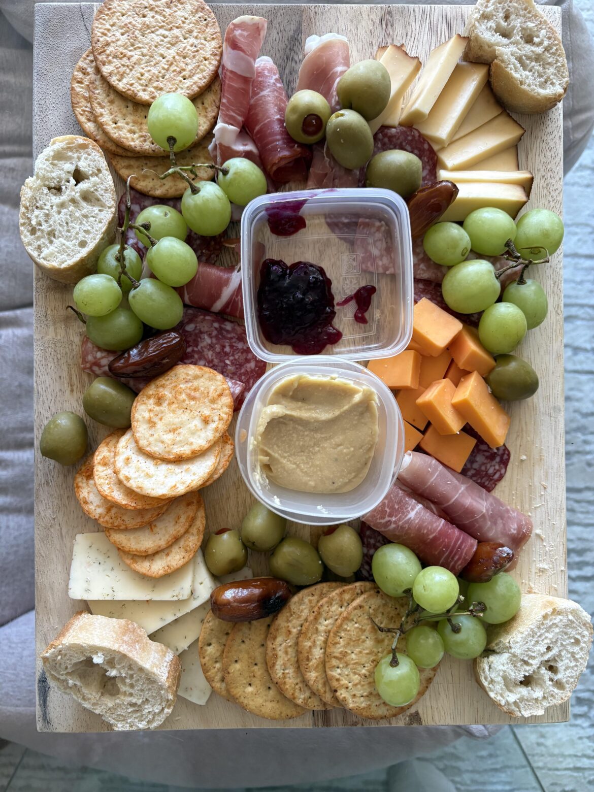 My first charcuterie board I thought I had kore jam lol